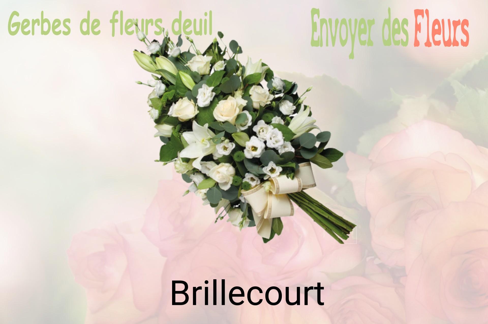Gerbe de fleurs de deuil livrée à Brillecourt